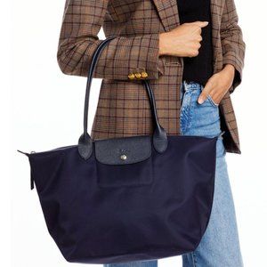 Longchamp Navy "Le Pliage Neo" Large Nylon Tote